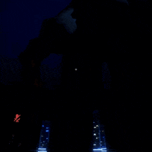 a silhouette of a person swimming in the ocean with a red x on the bottom right