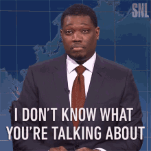 I Dont Know What Youre Talking About Michael Che GIF - I Dont Know What Youre Talking About Michael Che Saturday Night Live GIFs