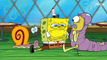 Push Away Spongebob GIF - Push Away Spongebob Gary GIFs