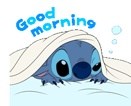 Waking Up Stitch Sticker - Waking Up Stitch Good Morning Stickers