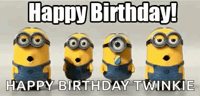 Funny happy birthday song minions hot sale