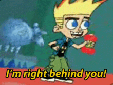 Johnny Test Im Right Behind You GIF