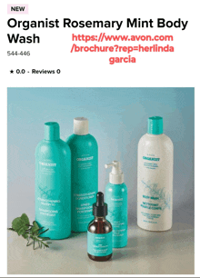 a bottle of organist rosemary mint body wash
