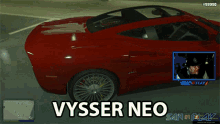 vysser neo carro sports car parking red car