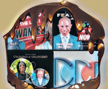 a collage of images with one that says wan e.j.