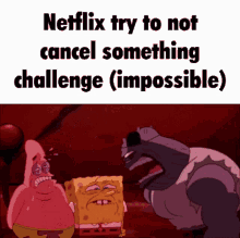 Netflix Impossible Challenge GIF - Netflix Impossible Challenge Spongebob Movie GIFs