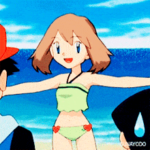 Pokémon May Green Swimsuit GIF - Pokémon May Pokémon Green Swimsuit GIFs