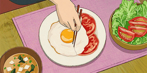 Satisfying Anime Food Anime Breakfast | GIF | PrimoGIF