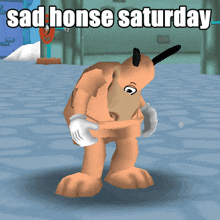 Sad Honse Saturday Tan Horse GIF - Sad Honse Saturday Tan Horse Toontown GIFs