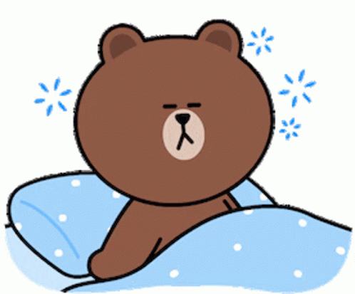 Brown Bear Cute Sticker - Brown Bear Cute Wake Up - Discover ...