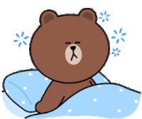 Brown Bear Cute Sticker - Brown Bear Cute Wake Up Stickers