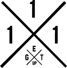 a cross with the letters g up t and e on it