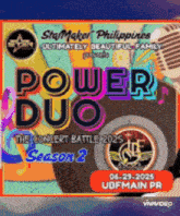 a poster for a power duo concert battle season 2
