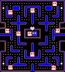 a pixel art of a maze with a heart in the middle