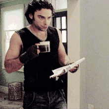 Mitchell Cup Of Tea Being Human GIF - Mitchell Cup Of Tea Being Human Vampire GIFs