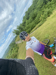 a person wearing a helmet and shorts that say display