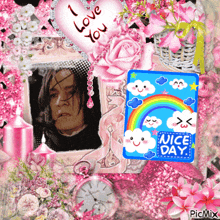 a picture of a man in a frame with a nice day card
