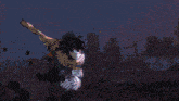 a cartoon character is being struck by a lightning bolt while wearing a mask