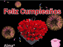 Feliz Cumpleanos Corazon De Rosas GIF - Feliz Cumpleanos Corazon De Rosas Happy Birthday GIFs