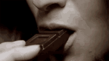 eating chocolate