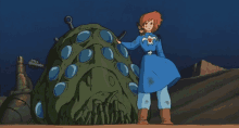 A Girl And Her Ohmu - Nausicaa Of The Valley Of The Wind GIF - Nausicaa Ohmu Valley Of The Wind GIFs