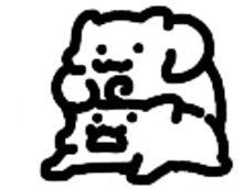 a black and white drawing of a cat holding a stick in its mouth .