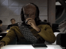 Worf Star Trek GIF - Worf Star Trek Drink GIFs