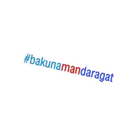 a white background with blue and red text that says #bakunamandarajat