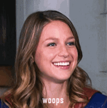 Melissa Benoist Woops GIF - Melissa Benoist Woops Reaction GIFs