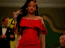 Rihanna Sexy Red Dress Oceans8 GIF - Rihanna Sexy Red Dress Oceans8 GIFs