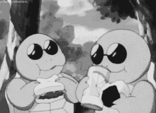 Black And White Squirtle GIF - Black And White Squirtle Eat GIFs