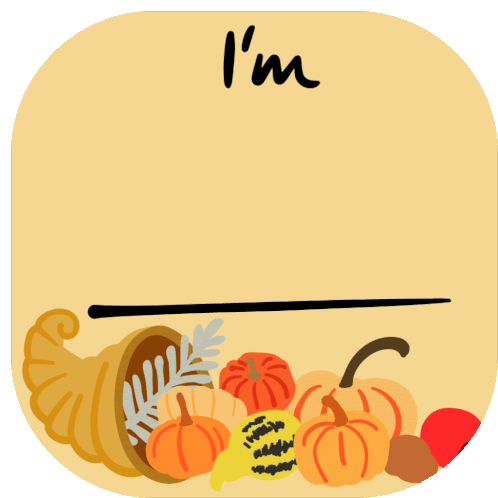 Im Thankful For Happy Thanksgiving Sticker