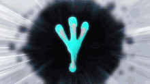 the letter y is being displayed in a cartoon style
