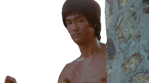 bruce lee thumbs up gif