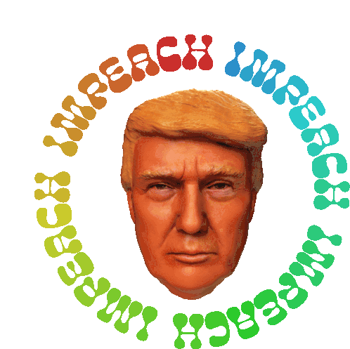 Trump Head From Ever Running Again Sticker - Trump Head From Ever Running Again Impeach Trump Stickers