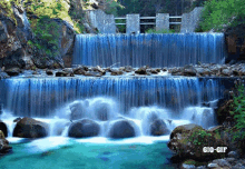 water fall nature earth