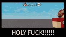 a poster that says holy fuck with a troll on it