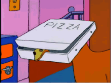 Dog With Pizza - The Simpsons GIF - The Simpsons Dog Pizza GIFs