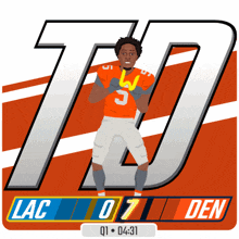 an illustration of a football player with the number 3