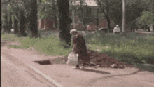 Old Woman Falls Into Hole In Ground GIF - Old Woman Falls Into Hole In Ground GIFs