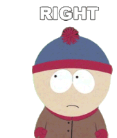 Right Stan Marsh Sticker - Right Stan Marsh South Park Stickers