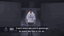 It Aint Everyday Youre Gonna Get And Event Like This In La So Lets Go Ahead And Bring Out Your Los Angeles Guerrillas GIF - It Aint Everyday Youre Gonna Get And Event Like This In La So Lets Go Ahead And Bring Out Your Los Angeles Guerrillas Aqua GIFs