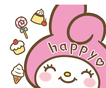Ibunwoo Happy Sticker - Ibunwoo Happy My Melody Stickers
