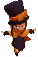 A Hat In Time Hat Kid Sticker - A Hat In Time Hat Kid Spin Stickers