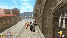 a video game where a person is riding a motorcycle on a street