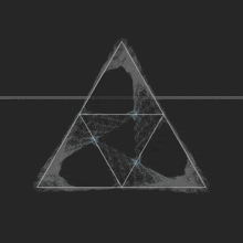 a black background with a triangle and a circle in the middle
