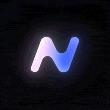 a letter n is glowing in the dark