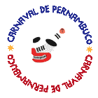 a logo for carnaval de pernambuco with a skull and cannon