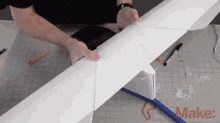 Make Puts On The Finishing Touches To Its Diy Rc Plane. GIF - Diy Rc Plane GIFs