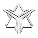 it looks like a star with a triangle in the middle of it .